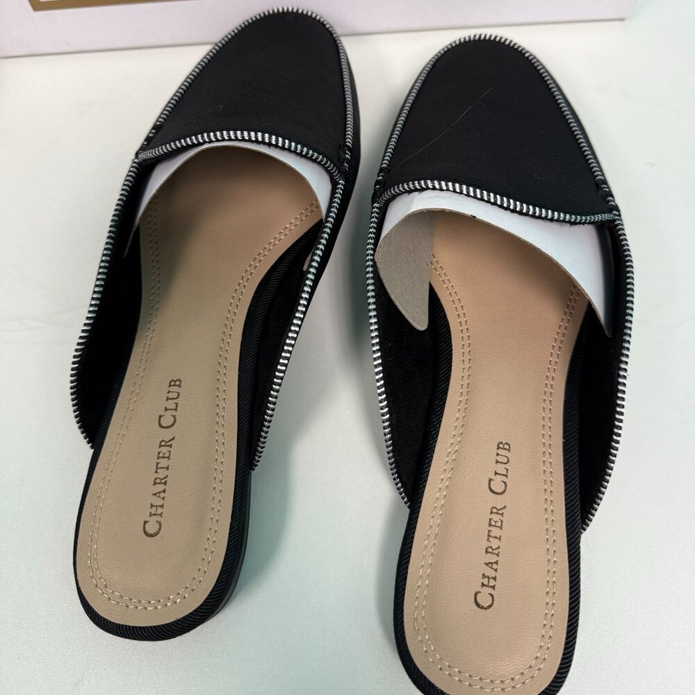 Charter club marshel mules in black size 6.5, 7 and 9. - Picture 3 of 4
